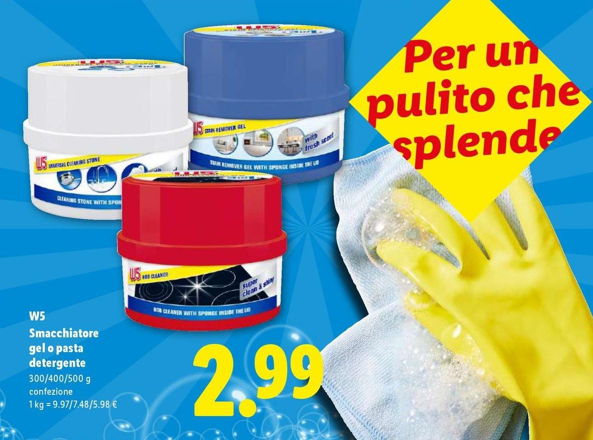 W5 - Smacchiatore Gel O Pasta Detergente