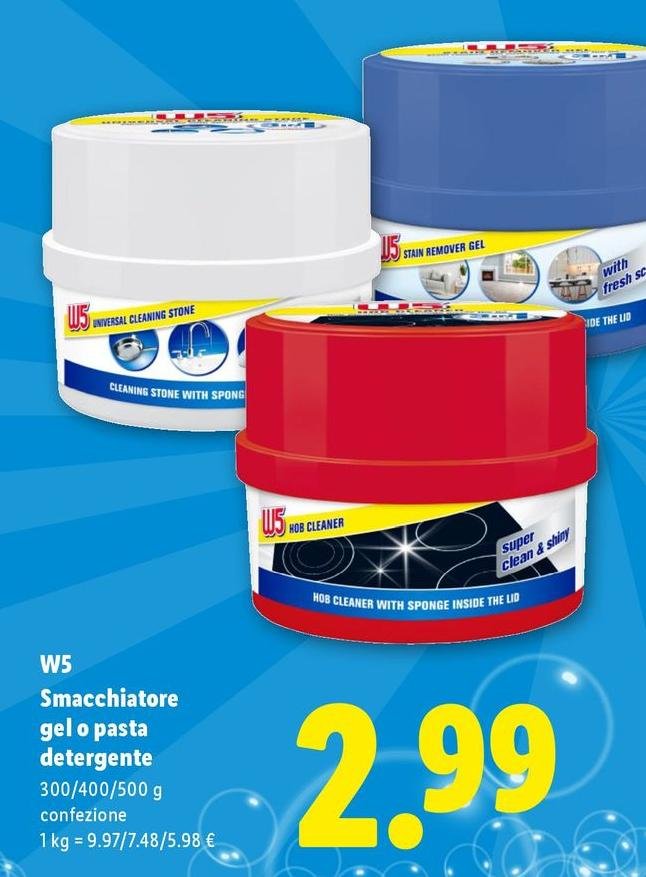 W5 -  Smacchiatore Gel O Pasta Detergente