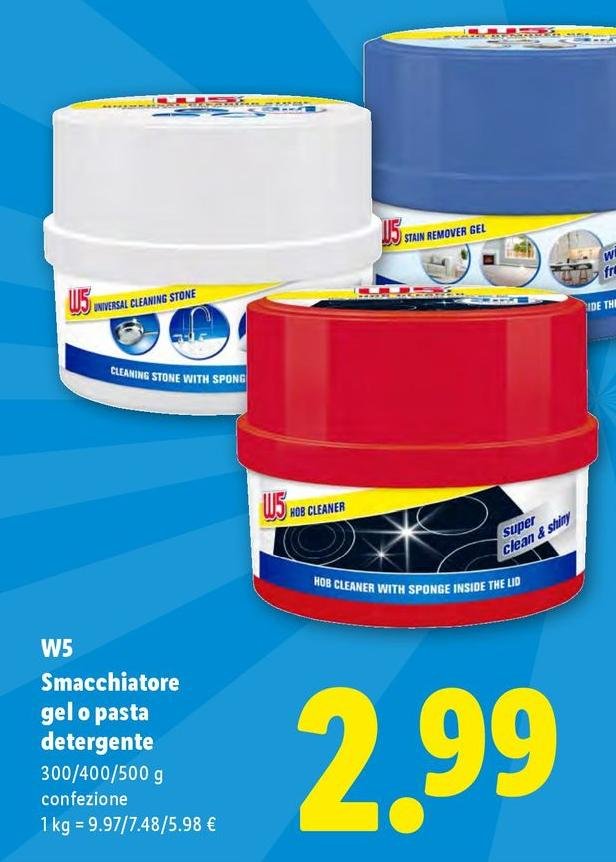 W5 -  Smacchiatore Gel O Pasta Detergente