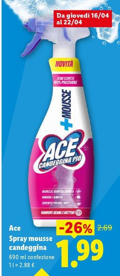 Ace - Spray Mousse Candeggina
