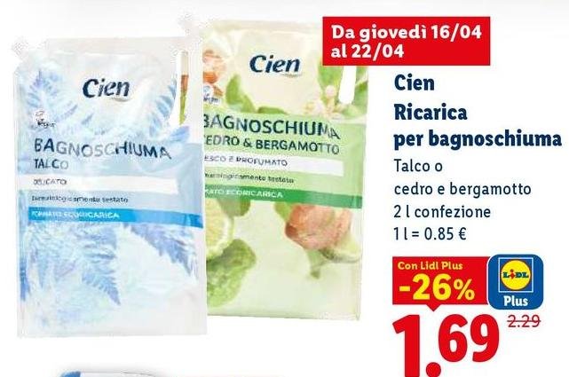 Cien - Ricarica Per Bagnoschiuma