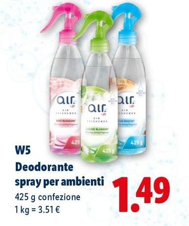 W5 - Deodorante Spray Per Ambienti