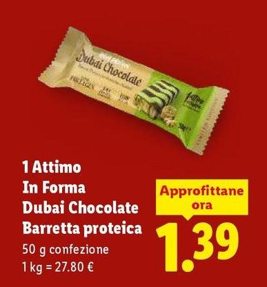 1 Attimo In Forma - Dubai Chocolate Barretta Proteica