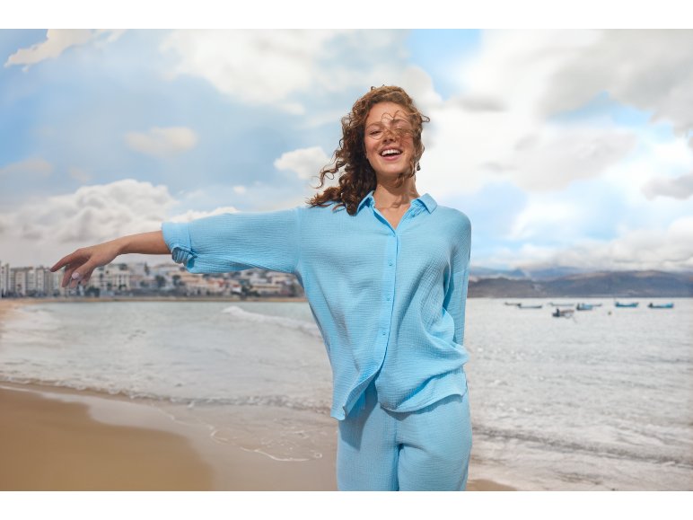 Pantaloni in mussola da donna