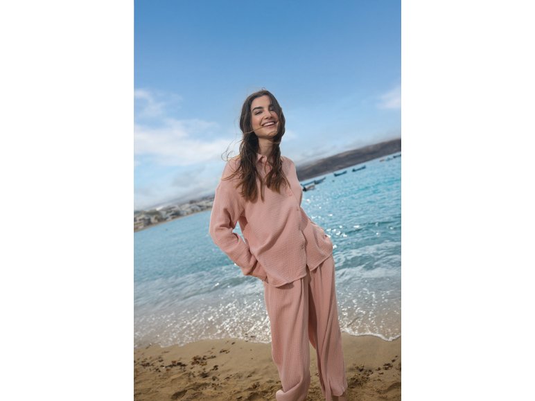 Pantaloni in mussola da donna