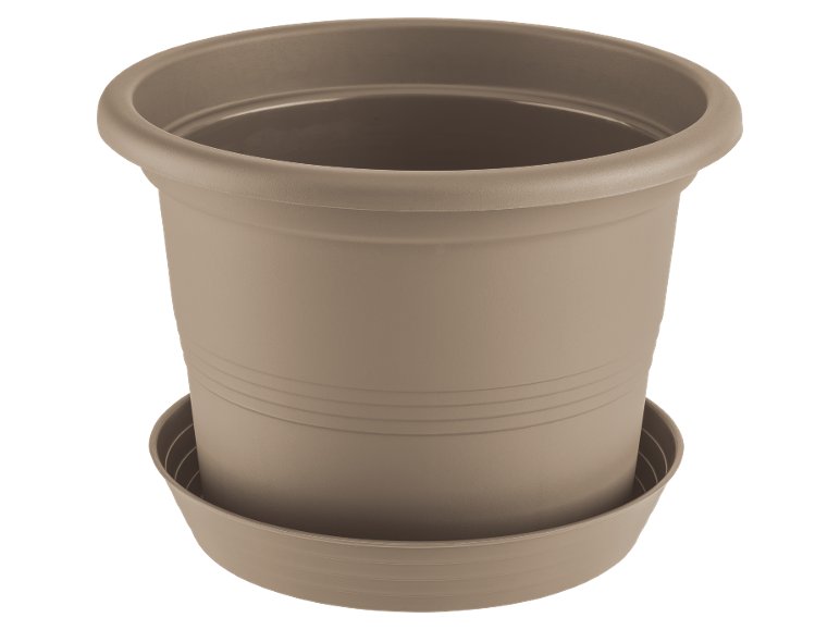 Vaso per piante con sottovaso, 28 cm