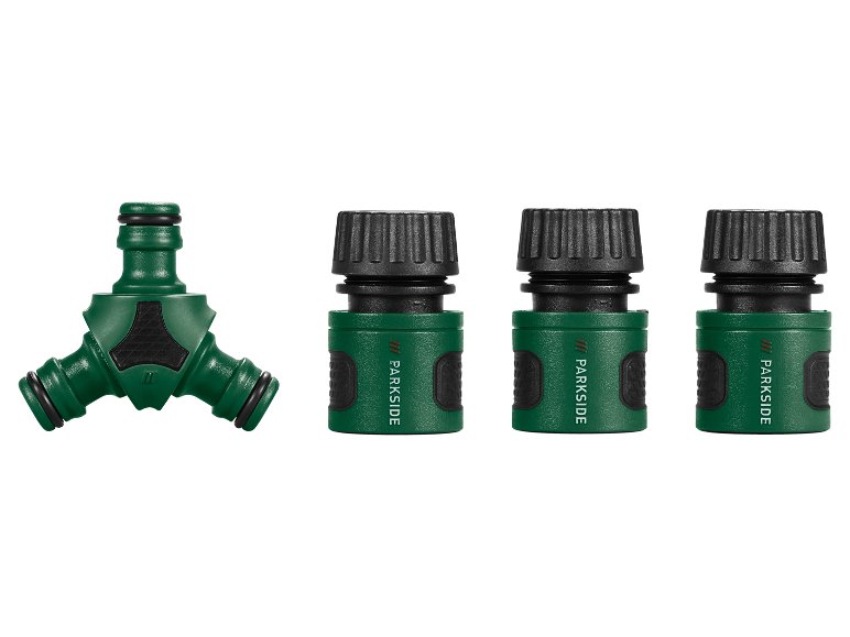 Connettori, set pistola o set doccetta con connettori per irrigazione, 3 o 4 pezzi