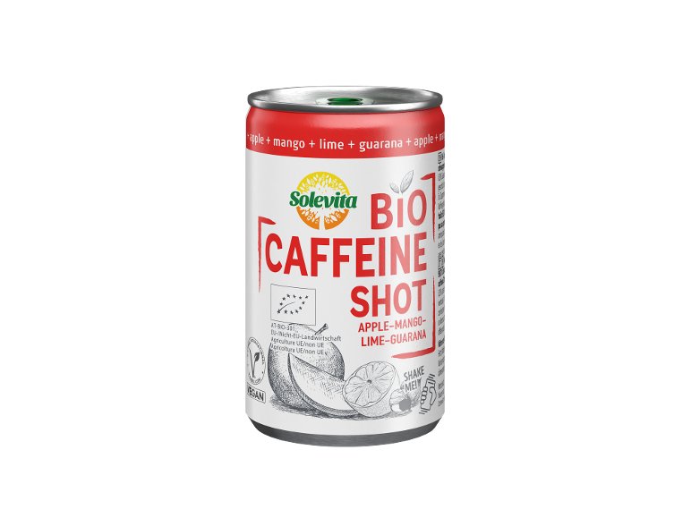 Shot biologico al guaranà con caffeina