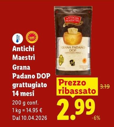 Antichi Maestri - Grana Padano DOP Grattugiato 14 Mesi