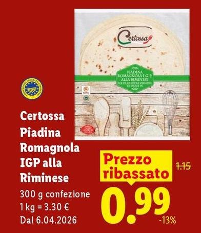 Certossa -  Piadina Romagnola IGP Alla Riminese