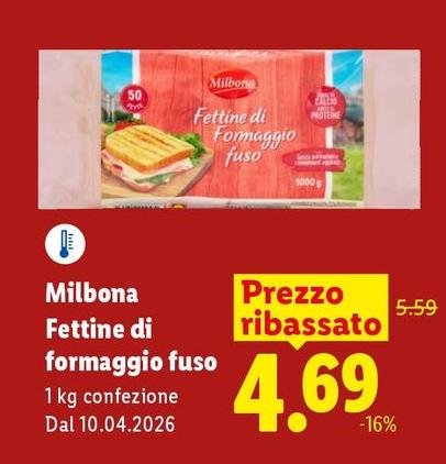 Milbona - Fettine Di Formaggio Fuso
