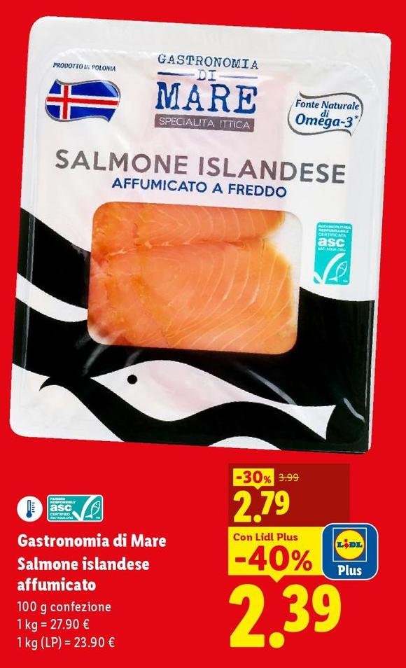 Gastronomia Di Mare - Salmone Islandese Affumicato