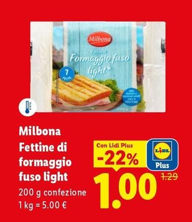 Milbona - Fettine Di Formaggio Fuso Light