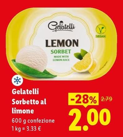 Gelatelli - Sorbetto Al Limone