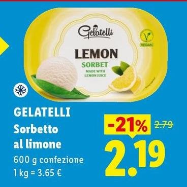 Gelatelli - Sorbetto Al Limone