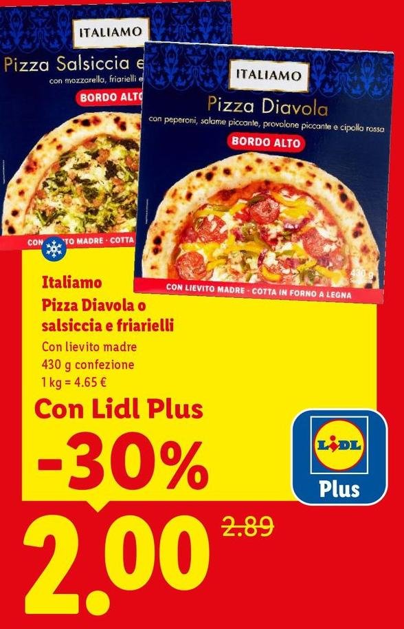 Italiamo - Pizza Diavola O Salsiccia E Friarielli
