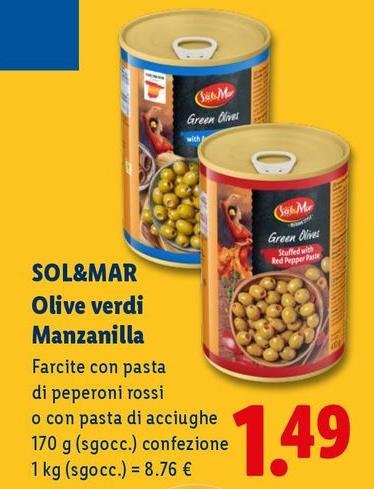 Sol & Mar - Olive Verdi Manzanilla