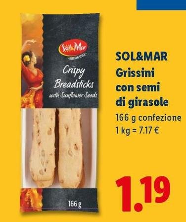 Sol & Mar - Grissini Con Semi Di Girasole