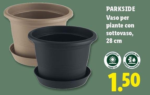 Parkside - Vaso Per Piante Con Sottovaso