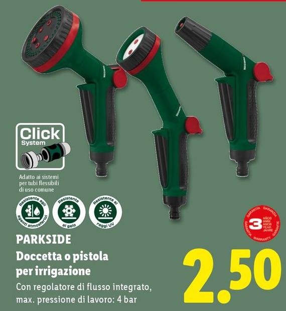 Parkside - Docetta O Pistola Per Irrigazione