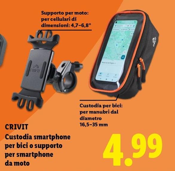 Crivit - Custodia Smartphone Per Bici O Supporto Per Smartphone Da Moto