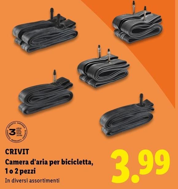 Crivit - Camera D'Aria Per Bicicletta, 1 O 2 Pezzi