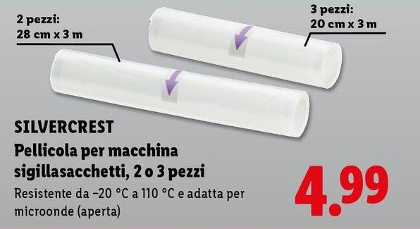 Silvercrest - Pellicola Per Macchina Sigillaacchetti, 2 O 3 Pezzi