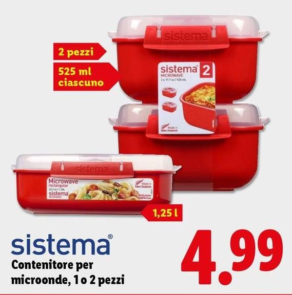 Contenitore Per Microonde, 1o 2 Pezzi