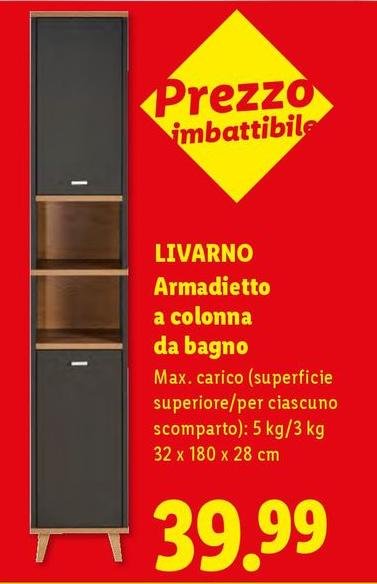 Livarno - Armadietto A Colonna Da Bagno
