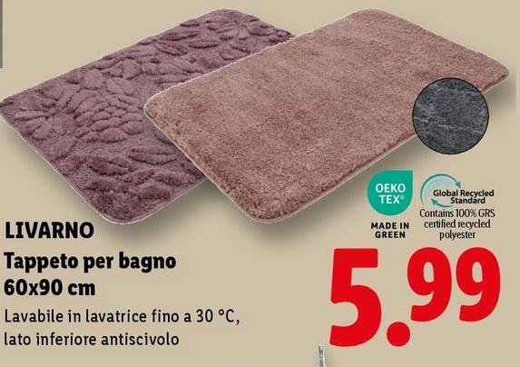 Livarno - Tappeto Per Bagno 60x90 Cm