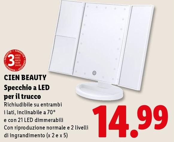 Cien Beauty - Specchio A Led Per Il Trucco