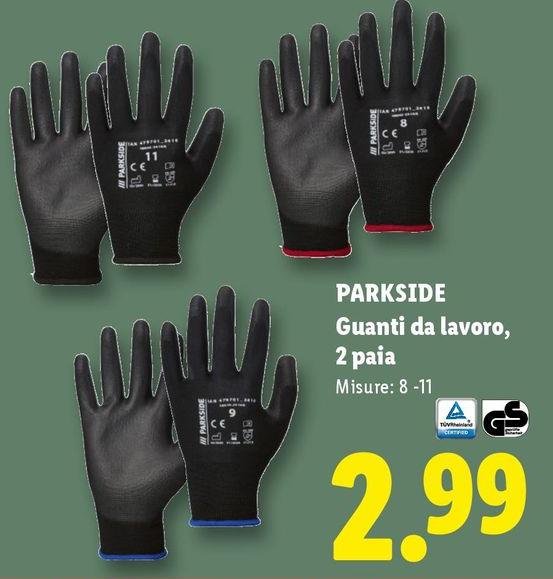 Parkside - Guanti Da Lavoro, 2 Paia