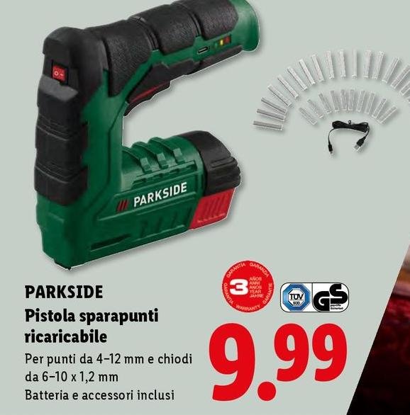 Parkside - Pistola Sparapunti Ricaricabile