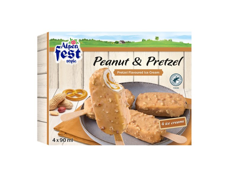Gelato stecco gusto arachidi brezel