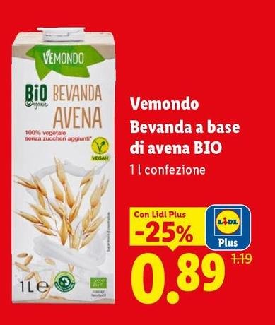 Vemondo - Bevanda A Base Di Avena Bio