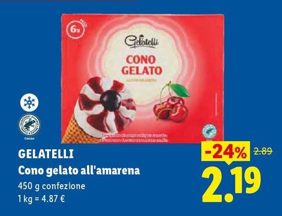 Gelatelli - Cono Gelato All'Amarena
