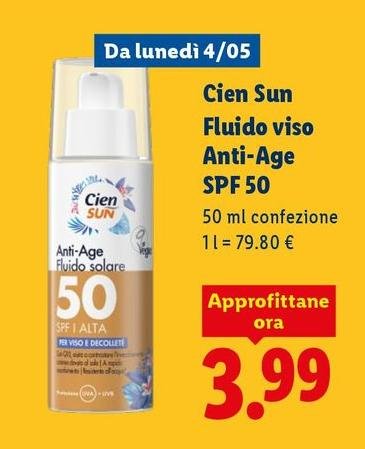 Cien Sun - Fluido Viso Anti-Age SPF 50