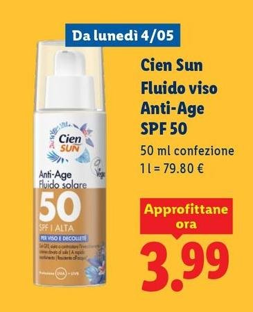 Cien Sun - Fluido Viso Anti-Age SPF 50