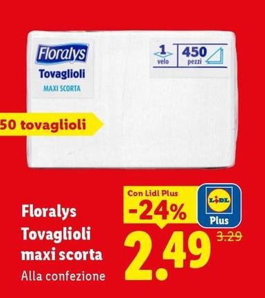 Floralys - Tovaglioli Maxi Scorta