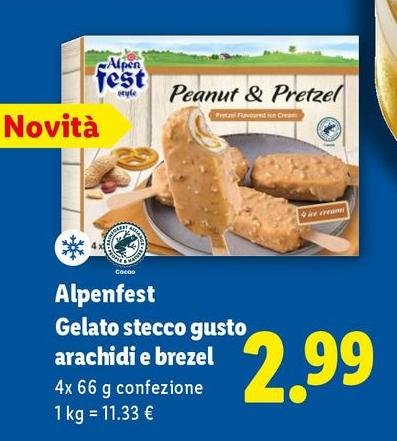 Alpen Fest - Gelato Stecco Gusto Arachidi E Brezel
