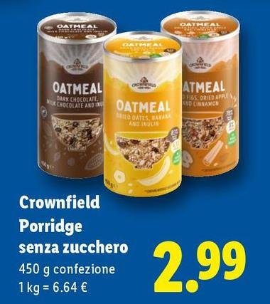 Crownfield - Porridge Senza Zucchero