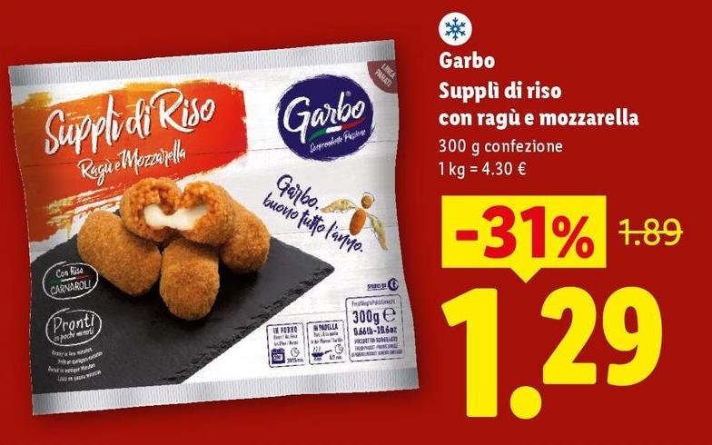 Garbo - Suppli Di Riso Con Ragù E Mozzarella