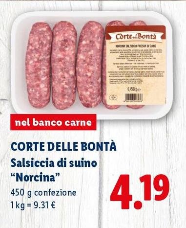 Corte Delle Bontà - Salsiccia Di Suino "Norcina"