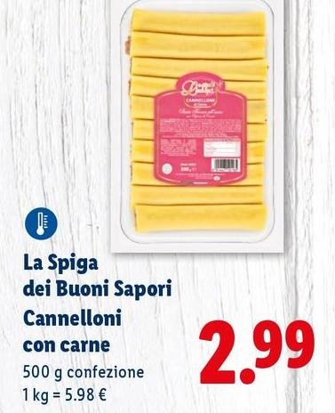 La Spiga Dei Buoni Sapori - Cannelloni Con Carne