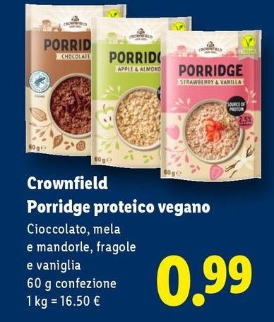 Crownfield - Porridge Proteico Vegano