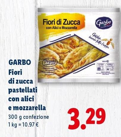 Garbo - Fiori Di Zucca Pastellati Con Alici E Mozzarella