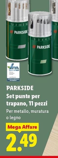 Parkside - Set Punte Per Trapano, 11 Pezzi