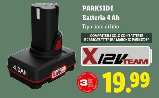 Parkside - Batteria 4 Ah