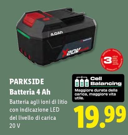 Parkside - Batteria 4 Ah
