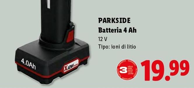 Parkside - Batteria 4 Ah